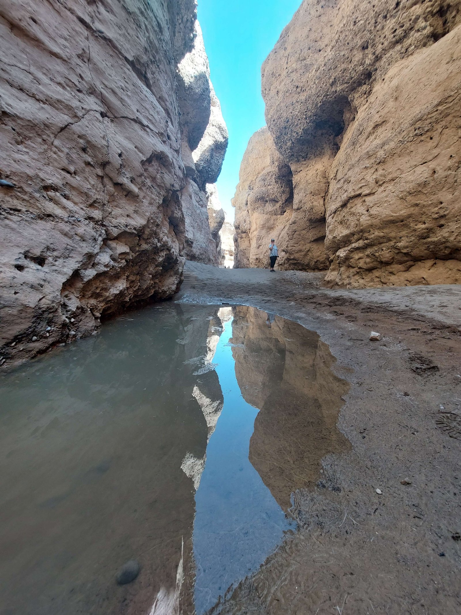 Wide angle shot of desert landscape at Sossusvlei Namibia